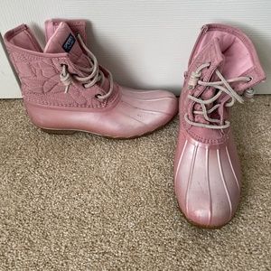 Pink Sperry Boots
